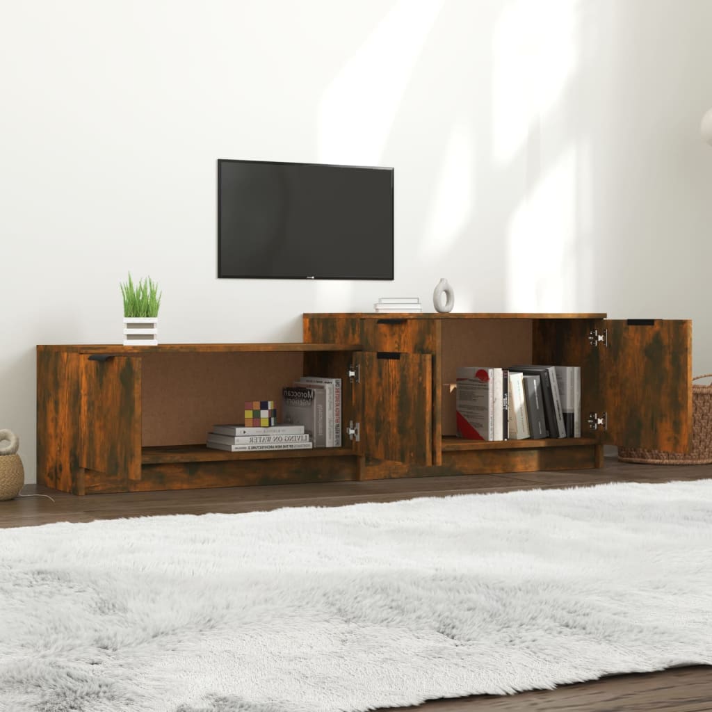 TV-Schrank Räuchereiche 158,5x36x45 cm Holzwerkstoff