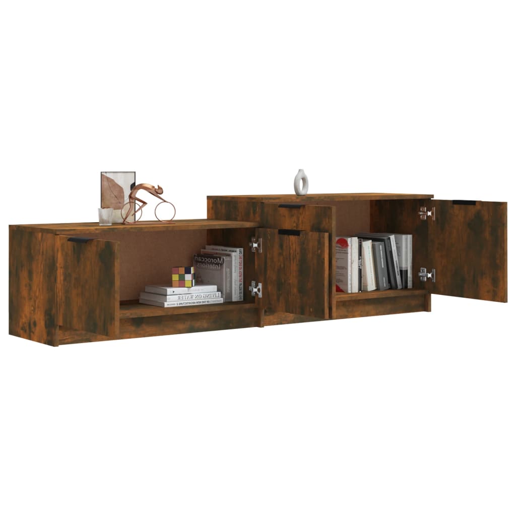 TV-Schrank Räuchereiche 158,5x36x45 cm Holzwerkstoff