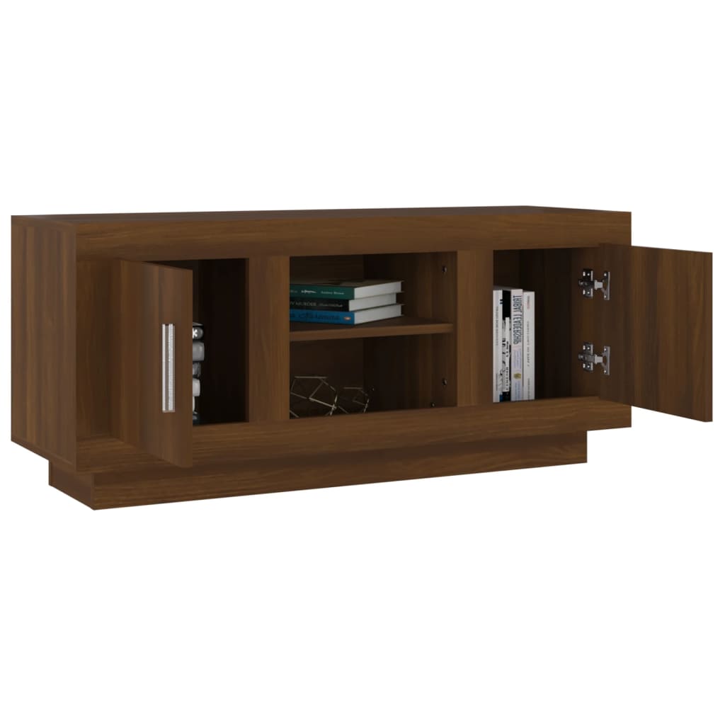 TV-Schrank Braun Eichen-Optik 102x35x45 cm Holzwerkstoff