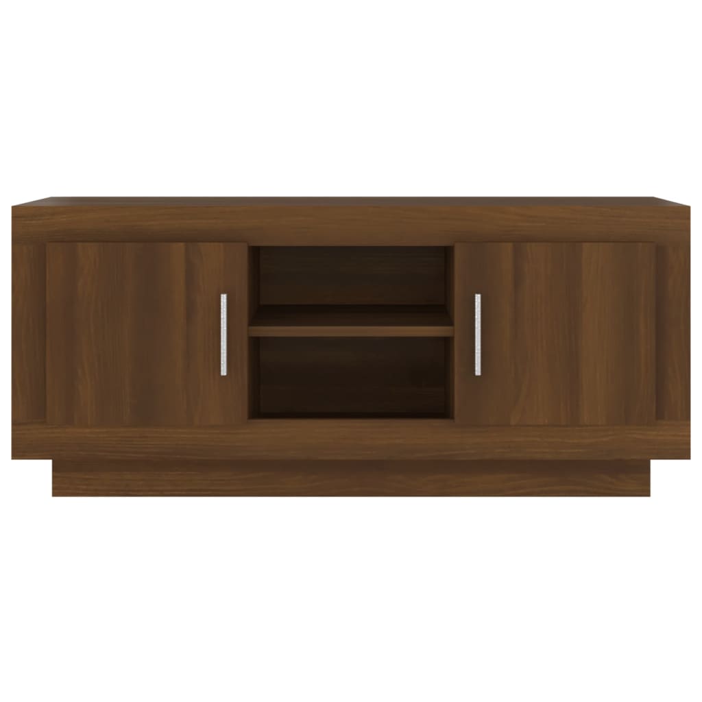 TV-Schrank Braun Eichen-Optik 102x35x45 cm Holzwerkstoff