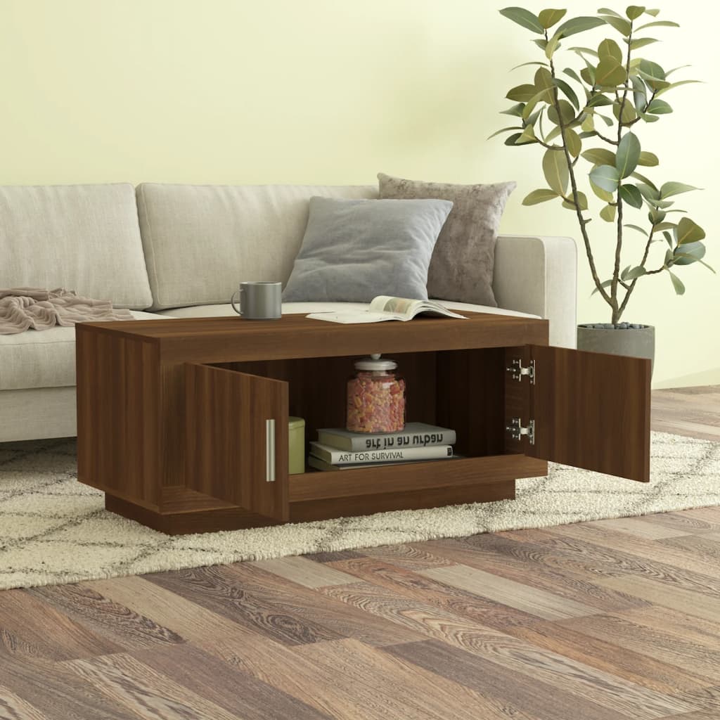 Couchtisch Braun Eichen-Optik 102x50x45 cm Holzwerkstoff