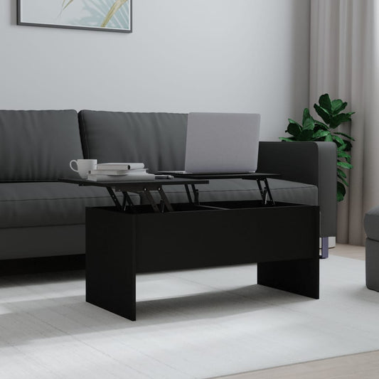 Couchtisch Schwarz 102x50,5x46,5 cm Holzwerkstoff