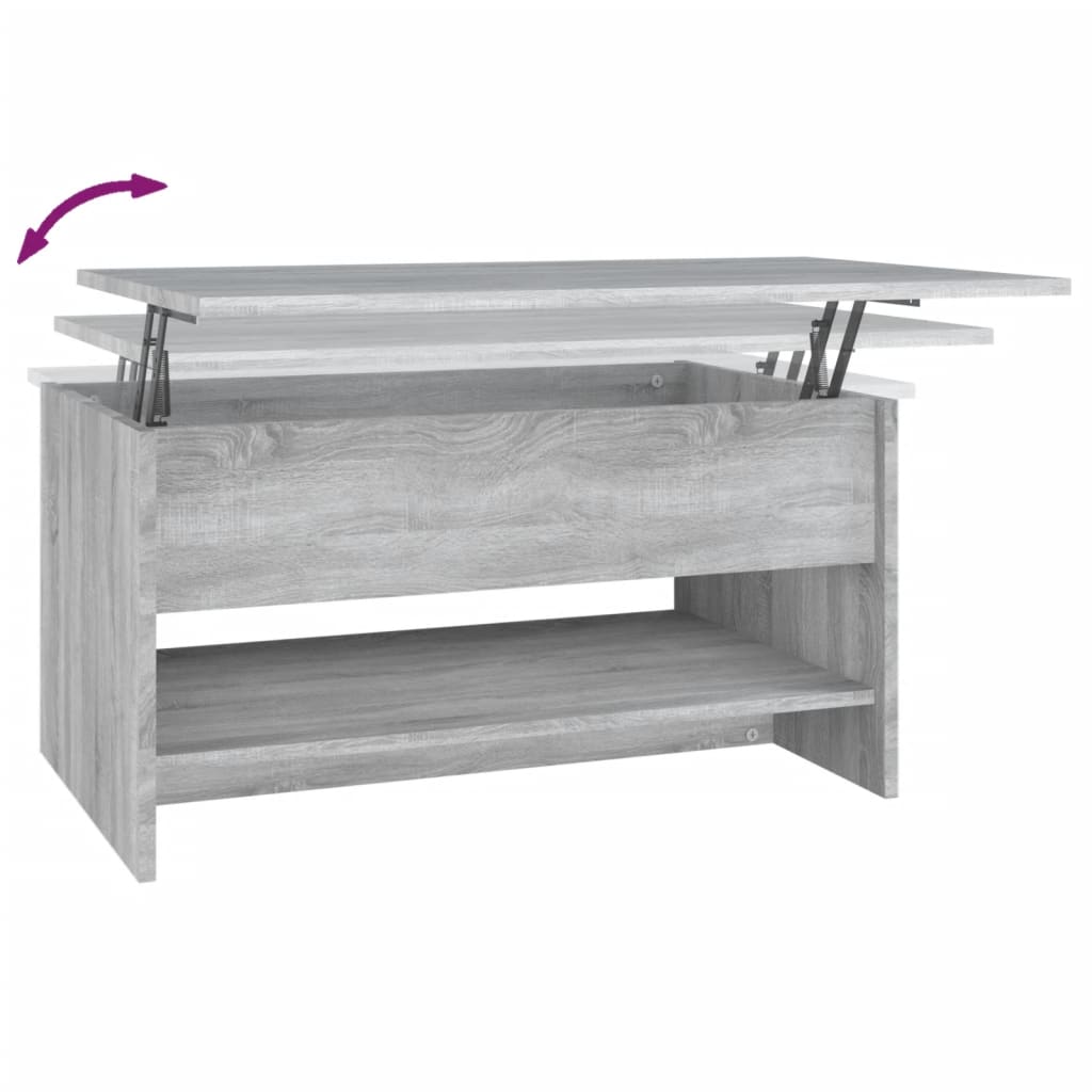 Couchtisch Grau Sonoma 80x50x40 cm Holzwerkstoff