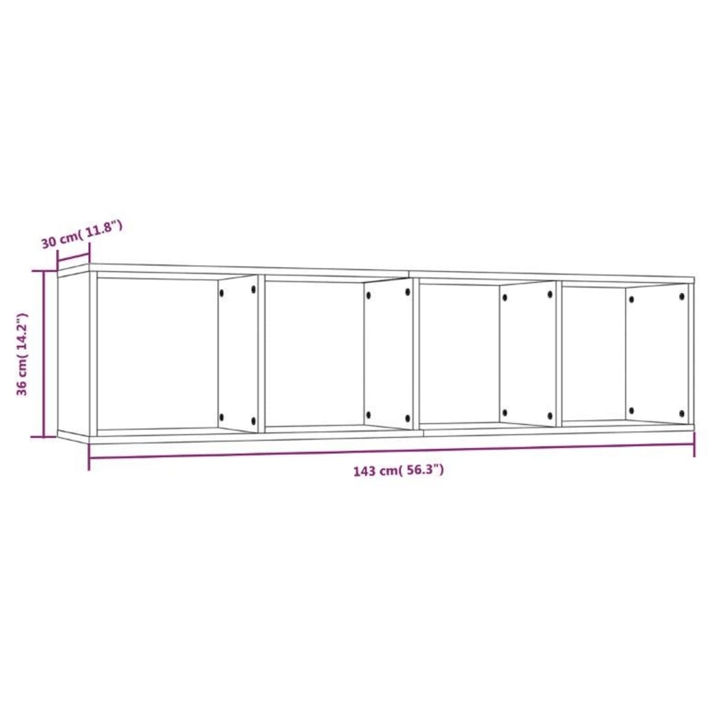 Bücherschrank/TV-Schrank Eichen-Optik 143x30x36cm Holzwerkstoff