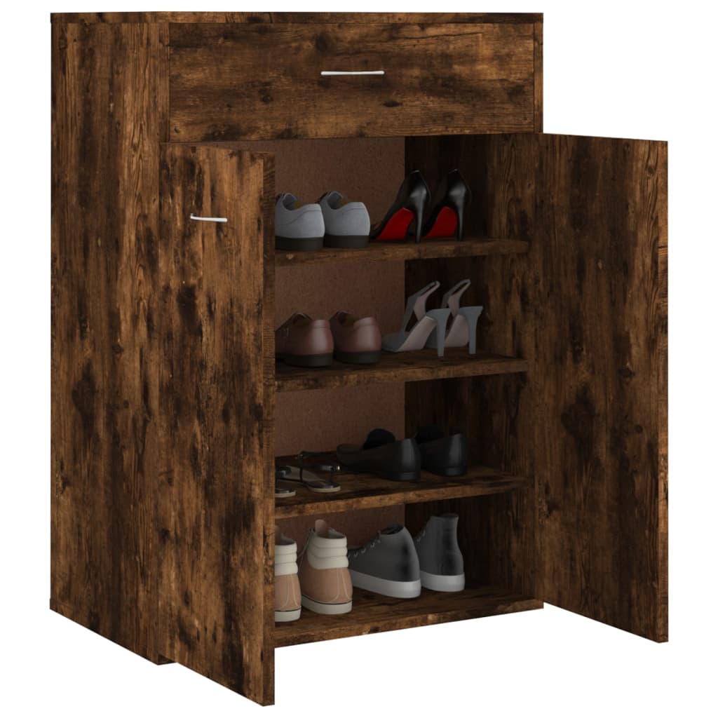 Schuhschrank Räuchereiche 60x35x84 cm Holzwerkstoff