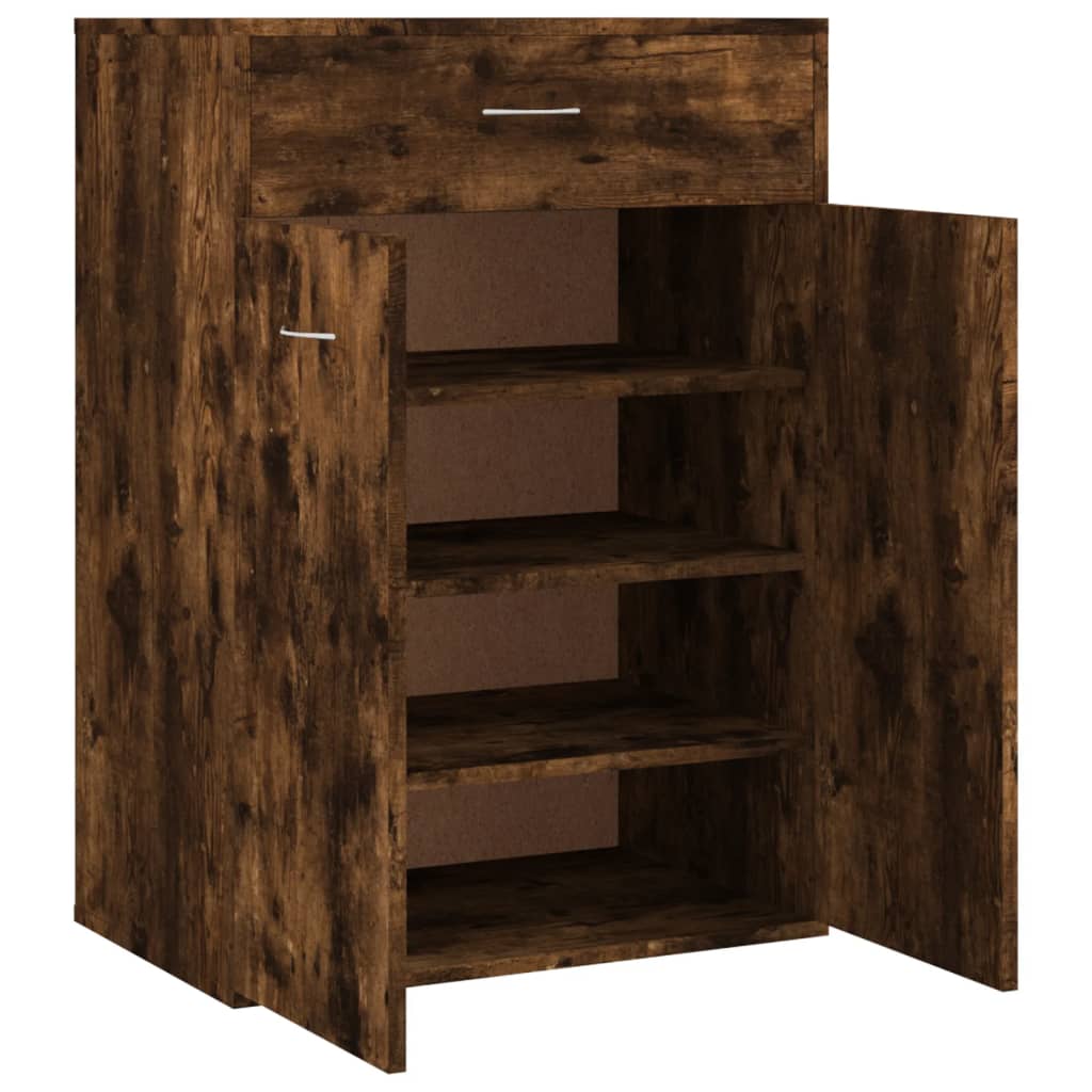 Schuhschrank Räuchereiche 60x35x84 cm Holzwerkstoff