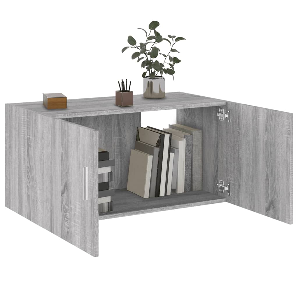 Wandschrank Grau Sonoma 80x39x40 cm Holzwerkstoff