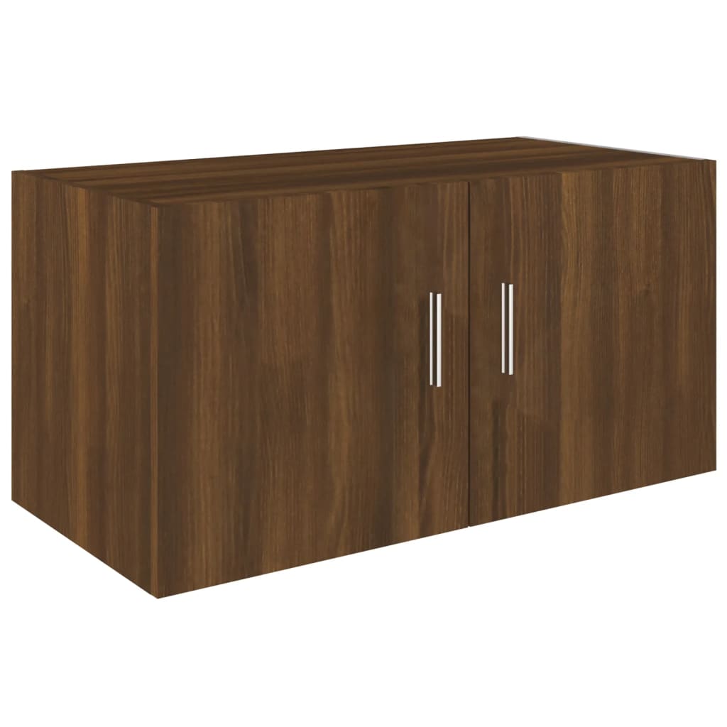 Wandschrank Braun Eichen-Optik 80x39x40 cm Holzwerkstoff