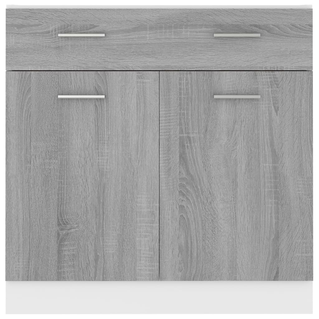 Unterschrank mit Schublade Grau Sonoma 80x46x81,5 cm