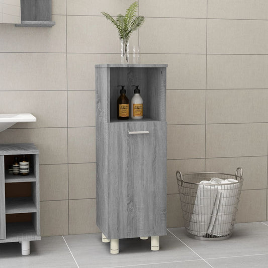 Badschrank Grau Sonoma 30x30x95 cm Holzwerkstoff