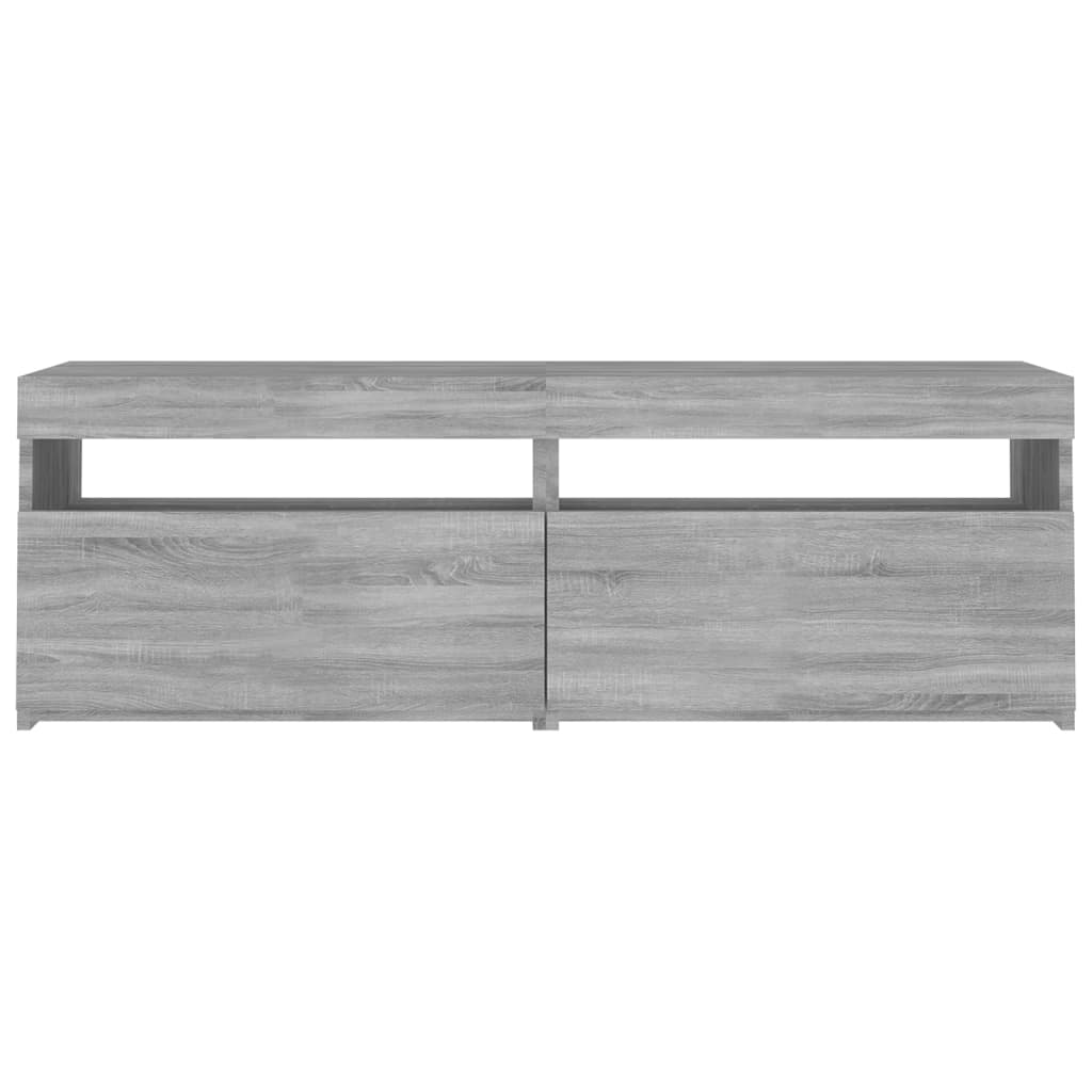 TV-Schrank mit LED-Leuchten Grau Sonoma 120x35x40 cm