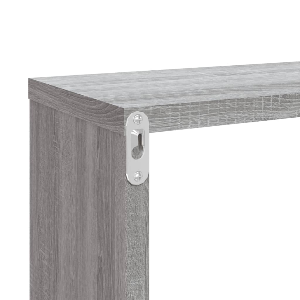 Wandregale 4 Stk. Grau Sonoma 80x15x26,5 cm Holzwerkstoff