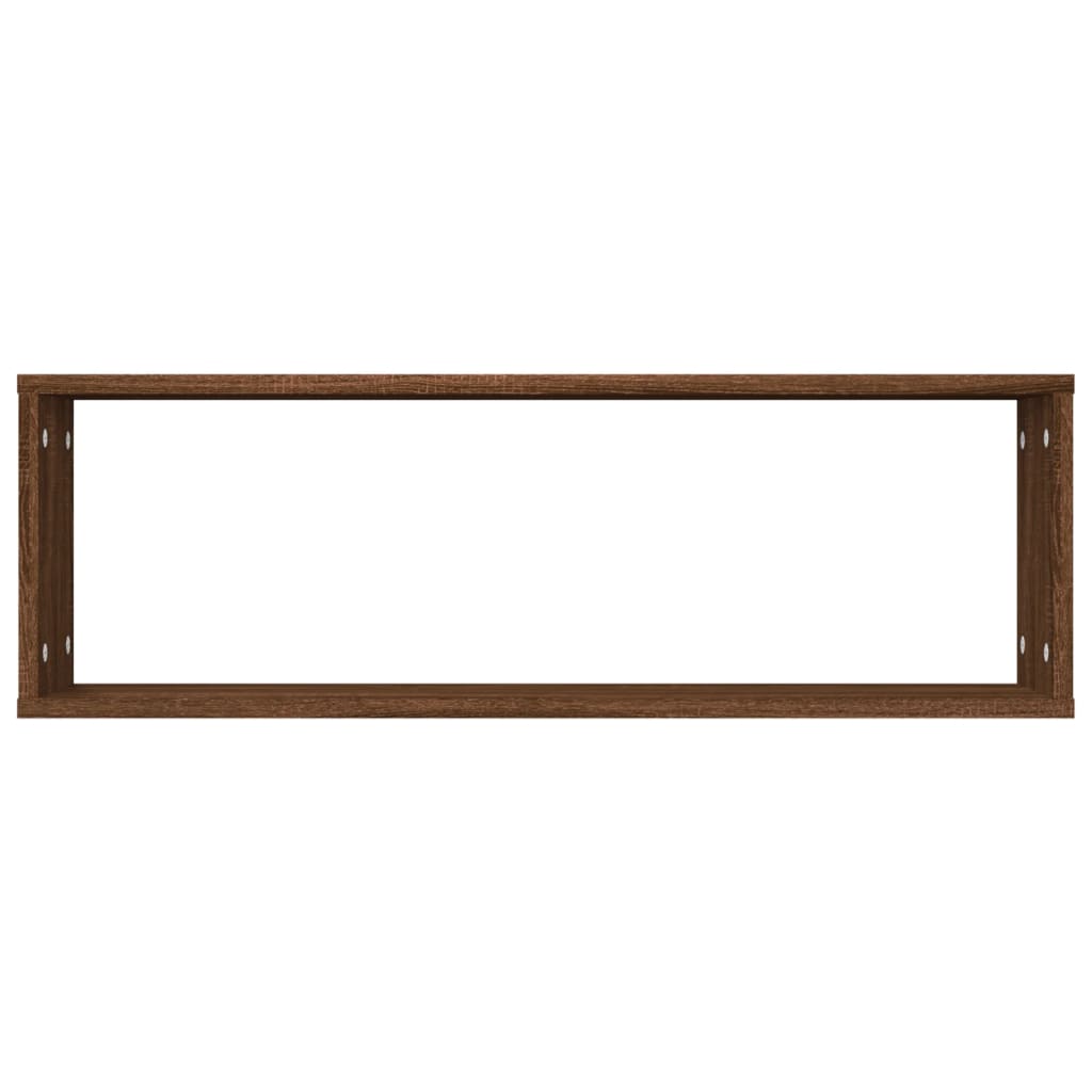 Wandregale 4 Stk. Braun Eichen-Optik 80x15x26,5cm Holzwerkstoff