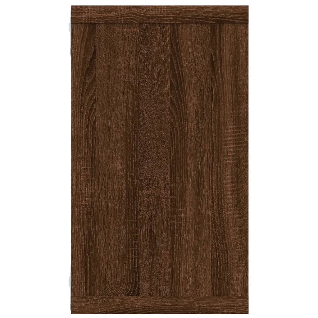 Wandregale 4 Stk. Braun Eichen-Optik 80x15x26,5cm Holzwerkstoff