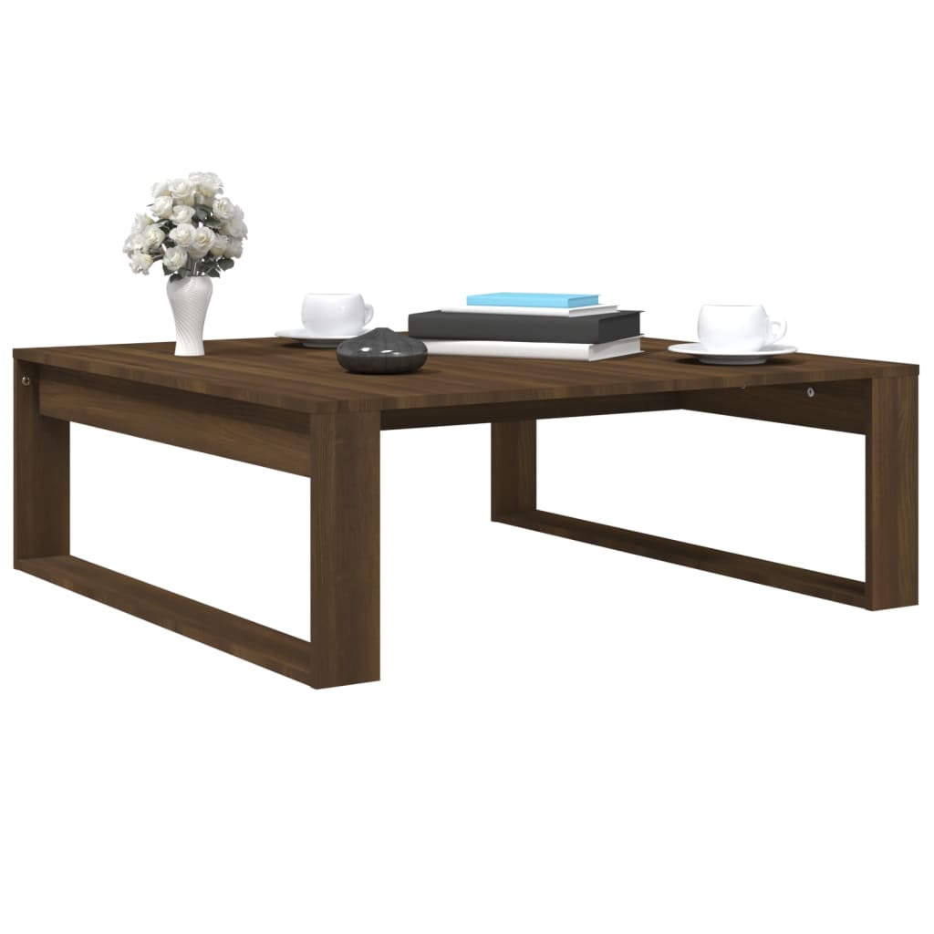 Couchtisch Braun Eichen-Optik 100x100x35 cm Holzwerkstoff