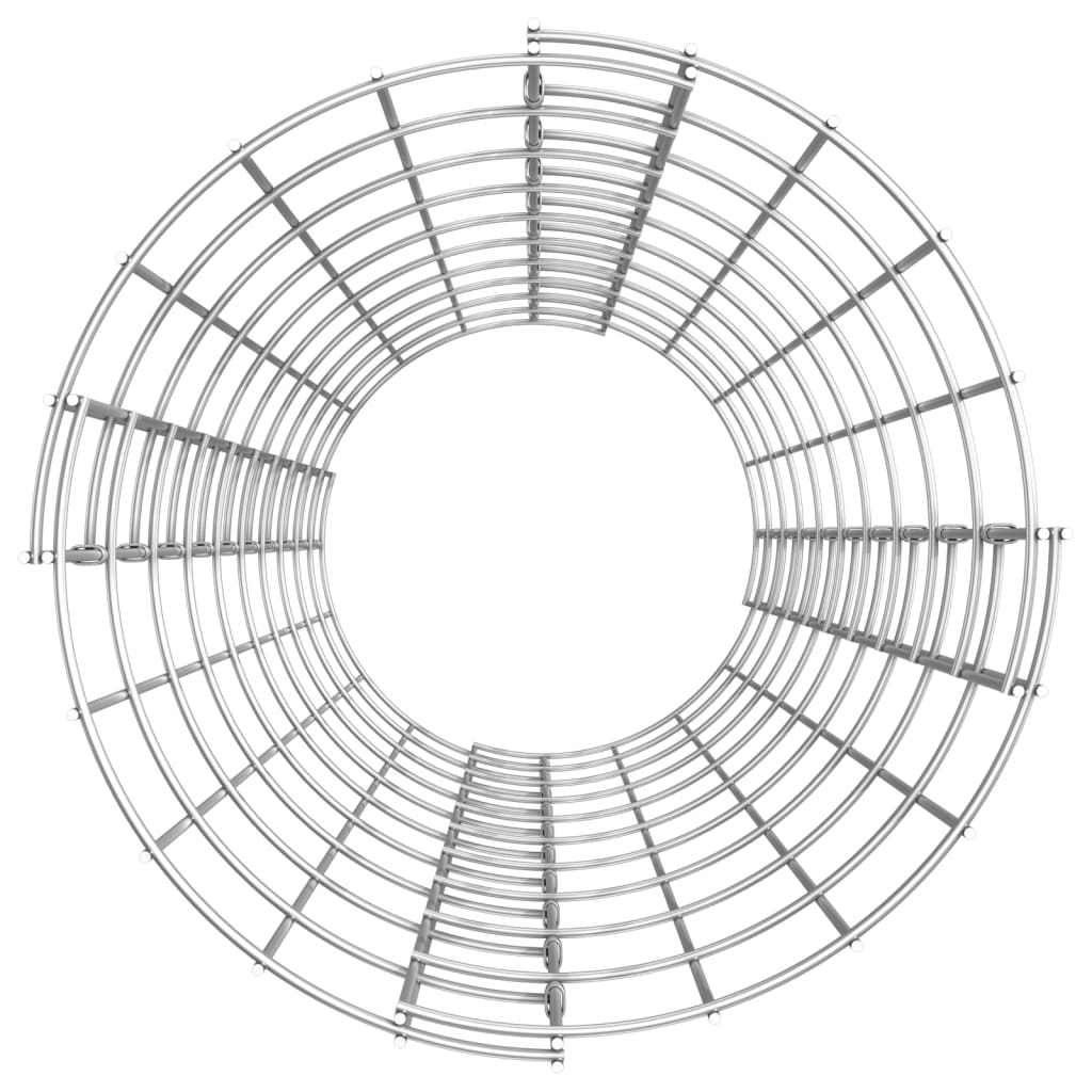 Gabionen-Hochbeete 3 Stk. Rund Verzinkter Stahl Ø30x100 cm