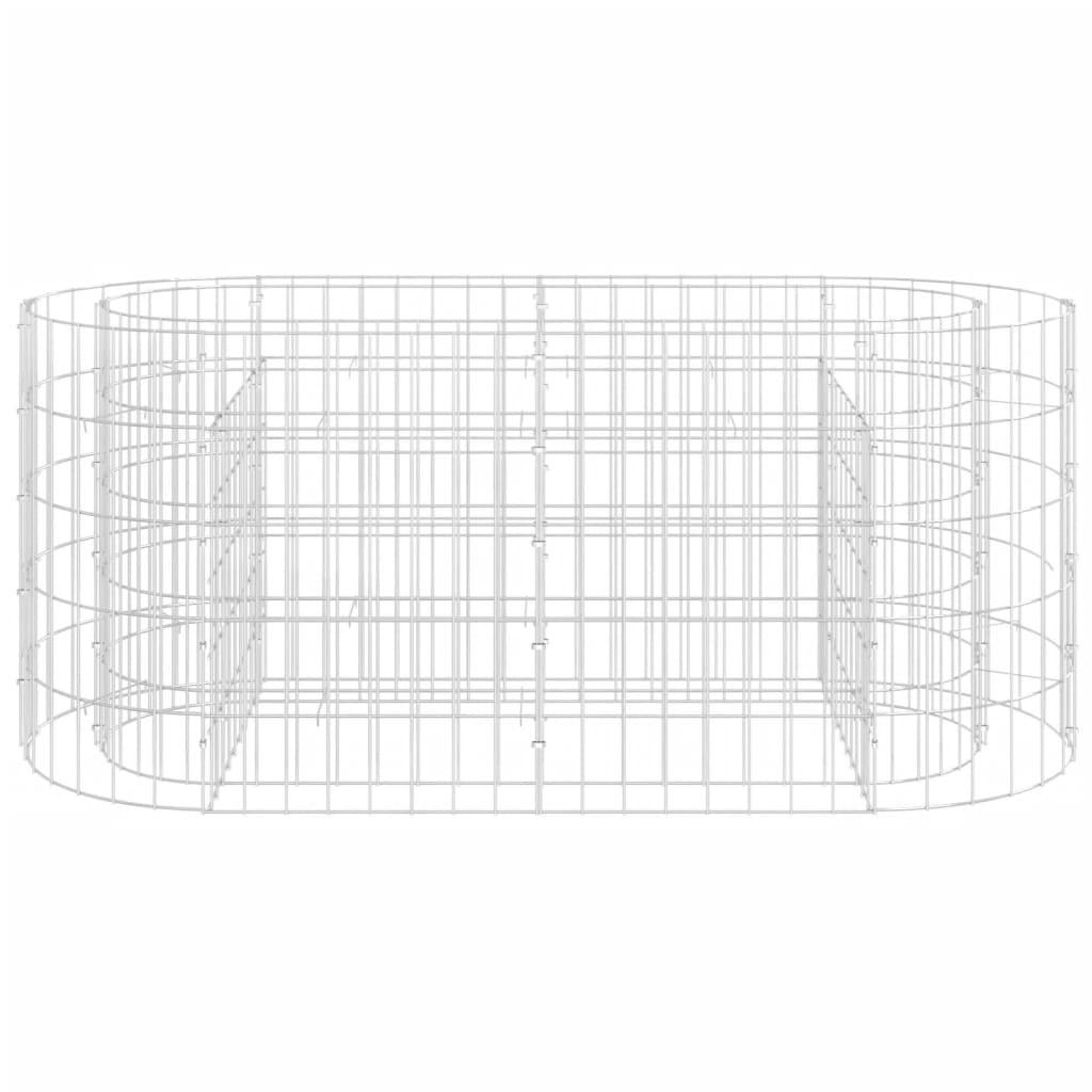 Gabionen-Hochbeet Verzinktes Eisen 120x50x50 cm