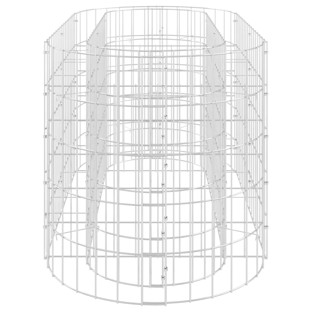 Gabionen-Hochbeet Verzinktes Eisen 120x50x50 cm