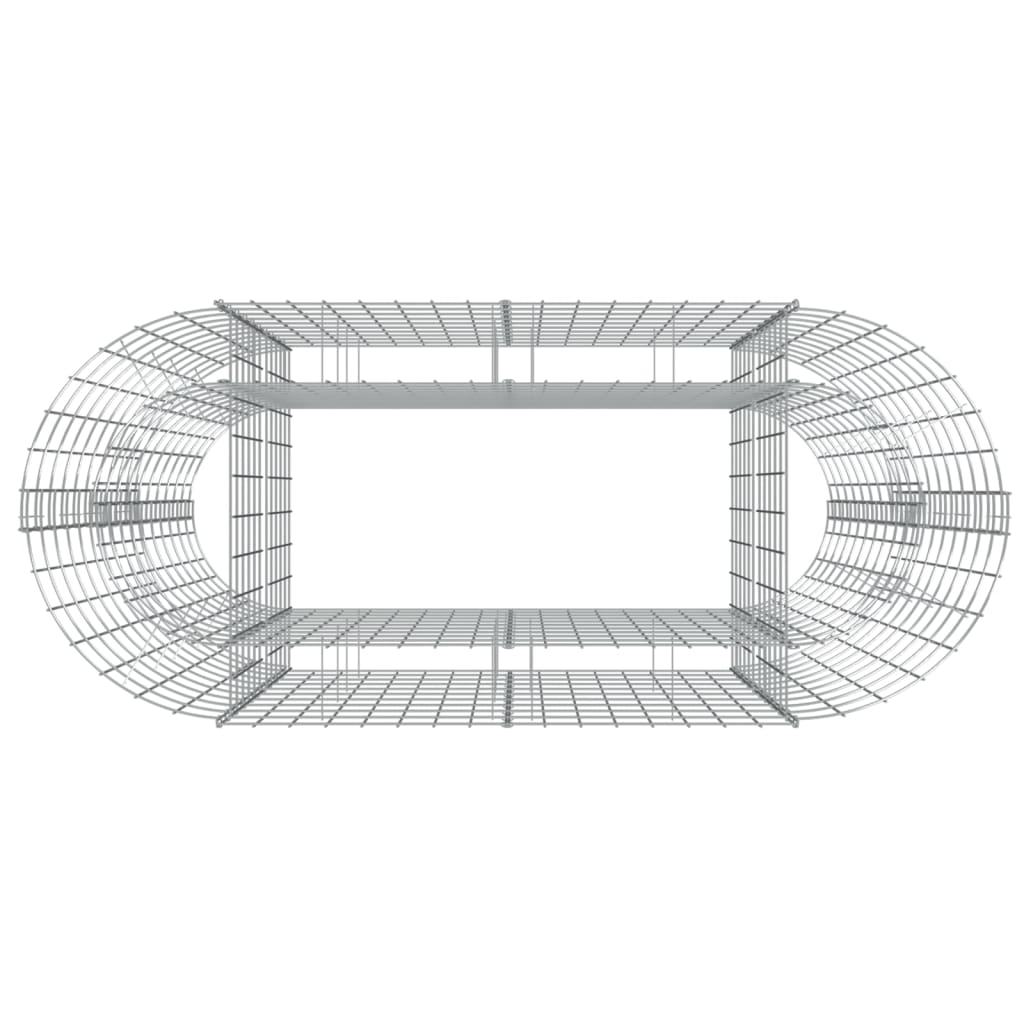 Gabionen-Hochbeet Verzinktes Eisen 120x50x100 cm