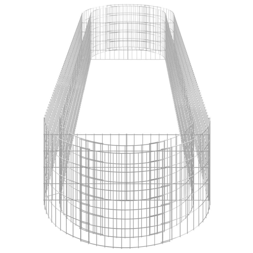 Gabionen-Hochbeet Verzinktes Eisen 400x100x50 cm