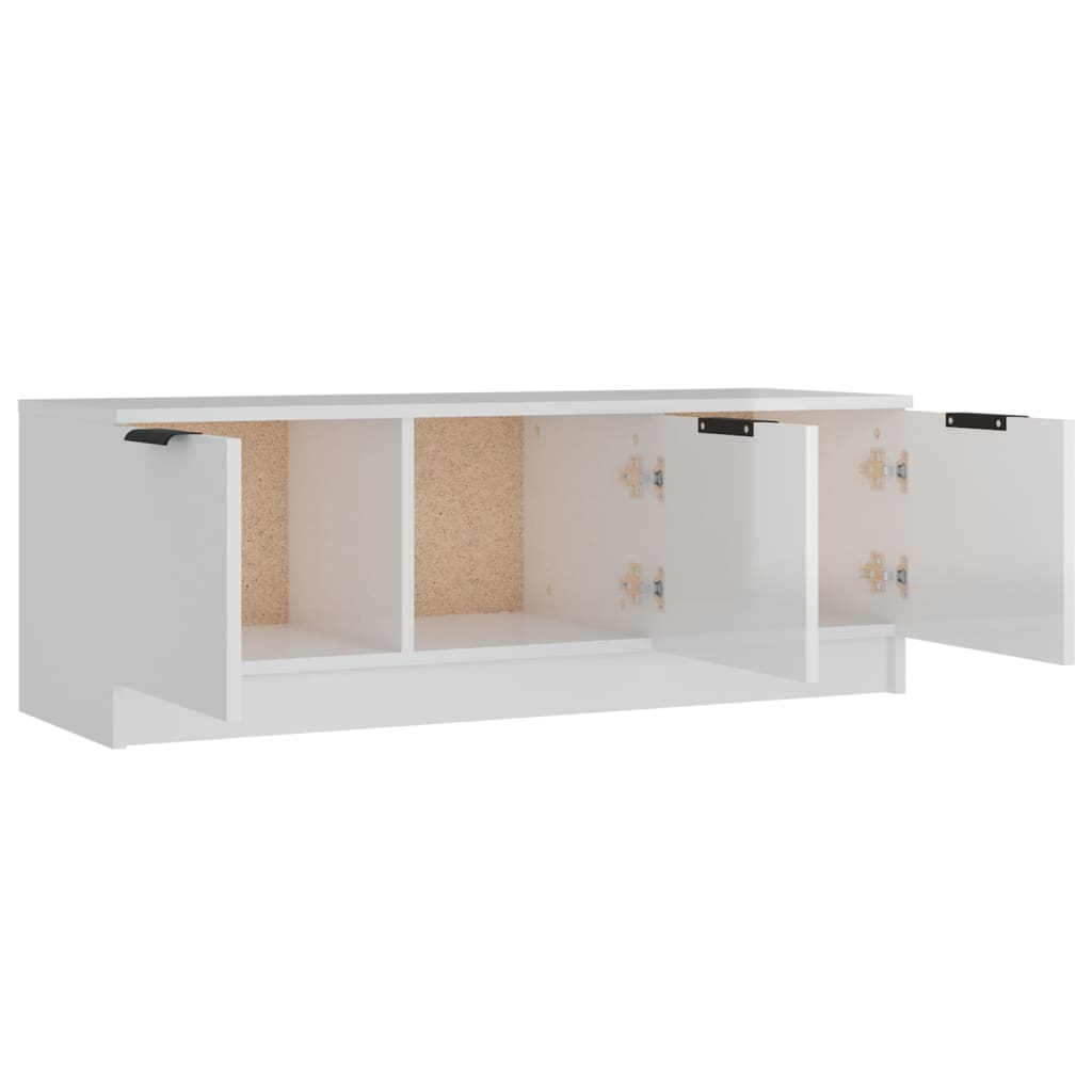 TV-Schrank Hochglanz-Weiß 102x35x36,5 cm Holzwerkstoff