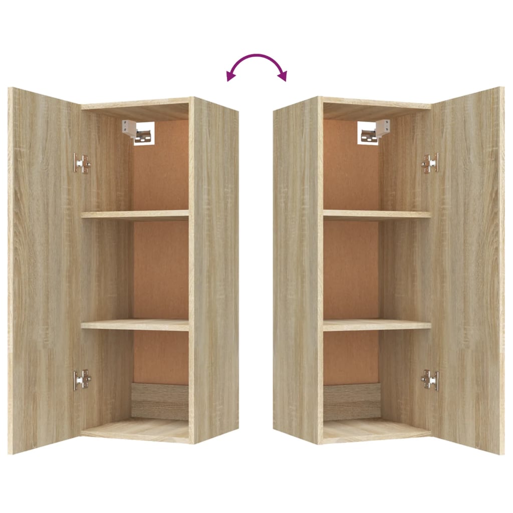 Wandschrank Sonoma-Eiche 34,5x34x90 cm Holzwerkstoff