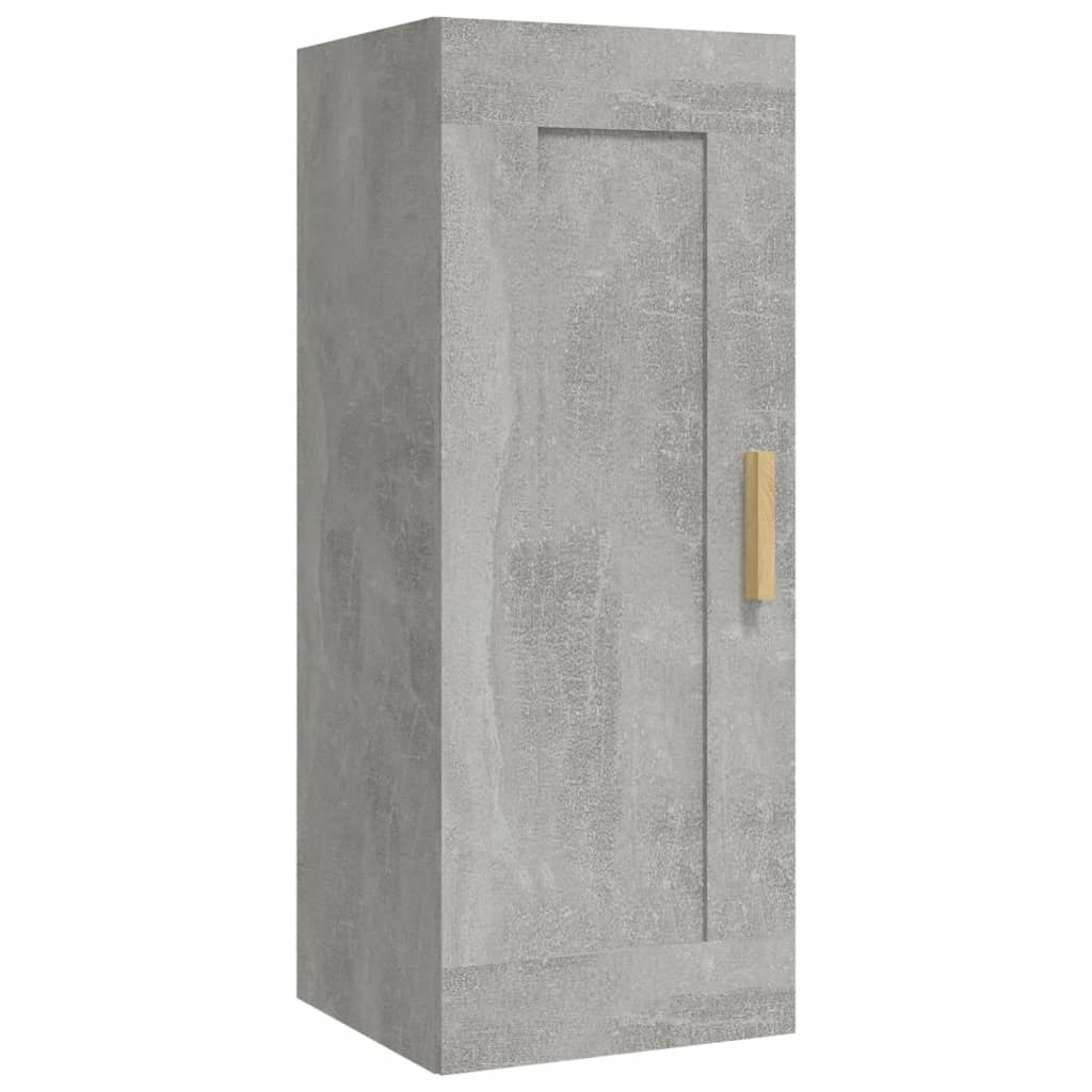 Wandschrank Betongrau 35x34x90 cm Holzwerkstoff