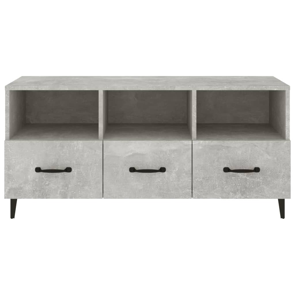 TV-Schrank Betongrau 102x35x50 cm Holzwerkstoff