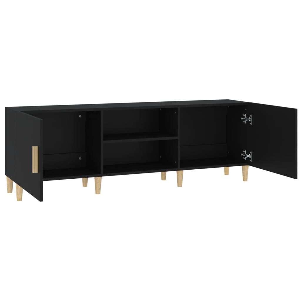 TV-Schrank Schwarz 150x30x50 cm Holzwerkstoff