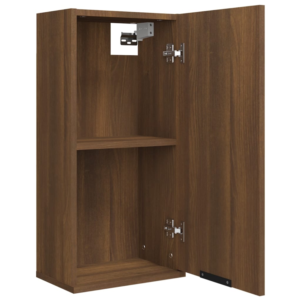 Wand-Badschrank Braun Eichen-Optik 32x20x67 cm