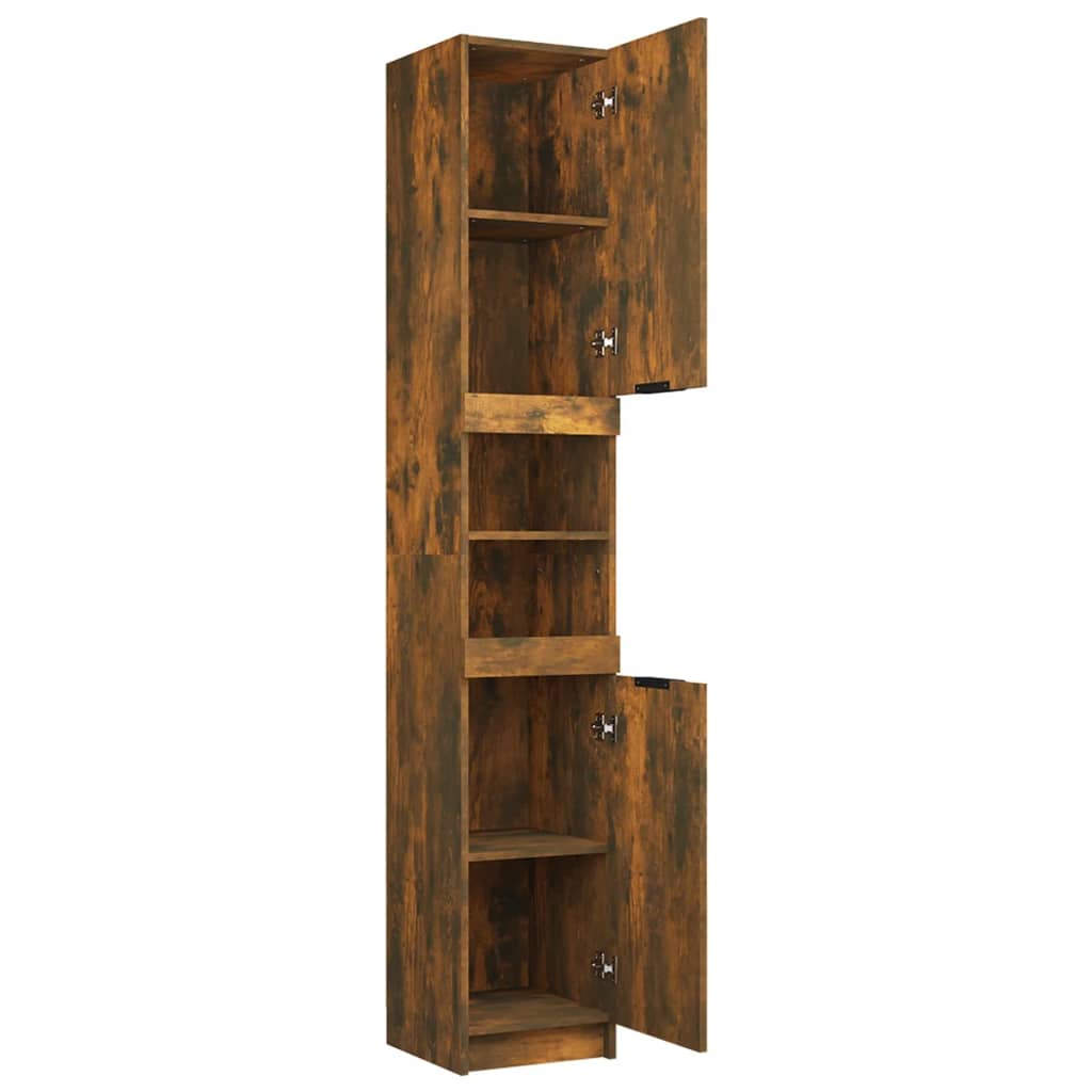 Badschrank Räuchereiche 32x34x188,5 cm Holzwerkstoff