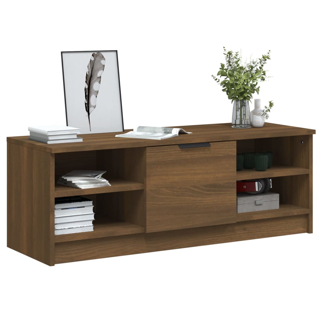 TV-Schrank Braun Eichen-Optik 102x35,5x36,5 cm Holzwerkstoff