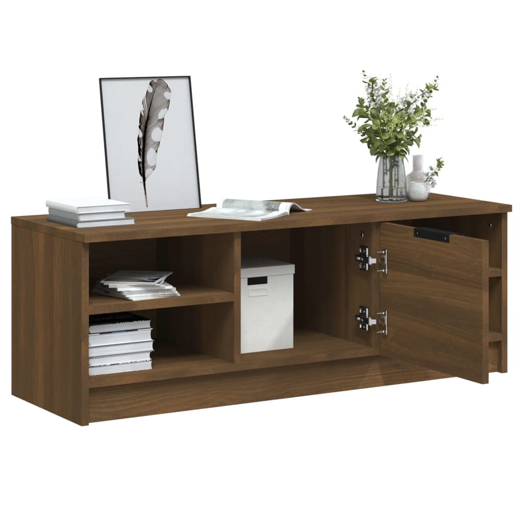 TV-Schrank Braun Eichen-Optik 102x35,5x36,5 cm Holzwerkstoff