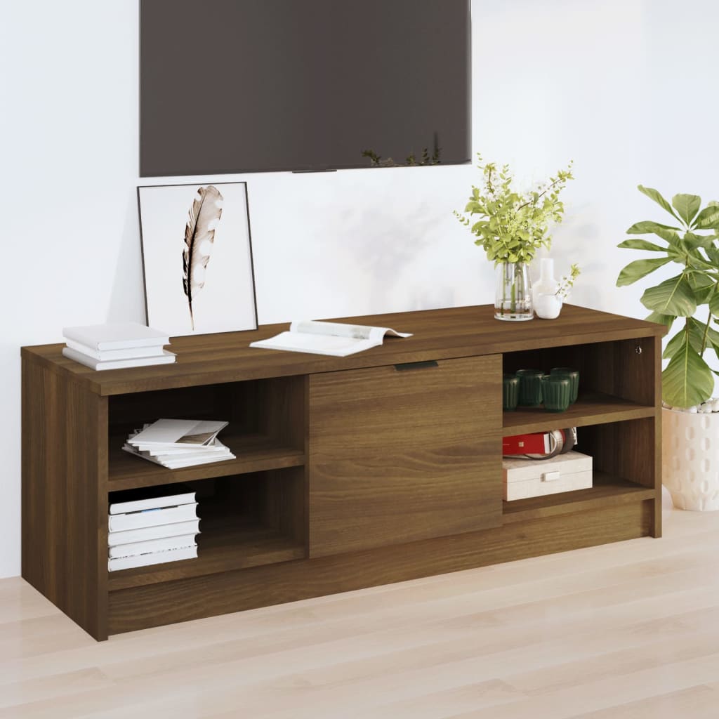 TV-Schrank Braun Eichen-Optik 102x35,5x36,5 cm Holzwerkstoff