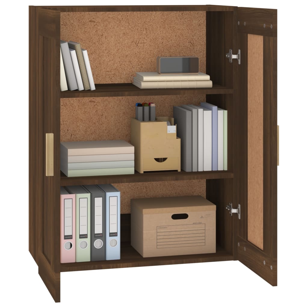 Wandschrank Braun Eichen-Optik 69,5x32,5x90 cm Holzwerkstoff