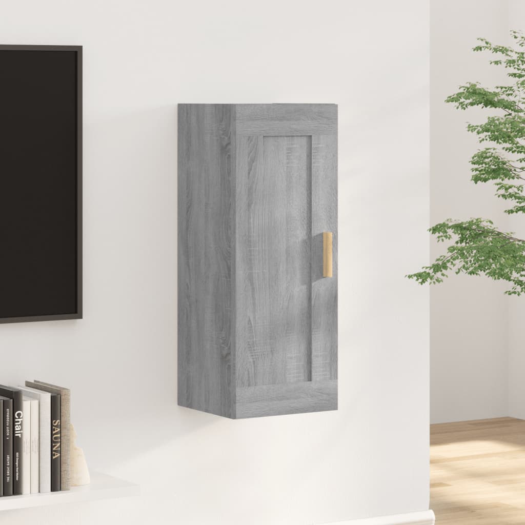 Wandschrank Grau Sonoma 35x34x90 cm Holzwerkstoff