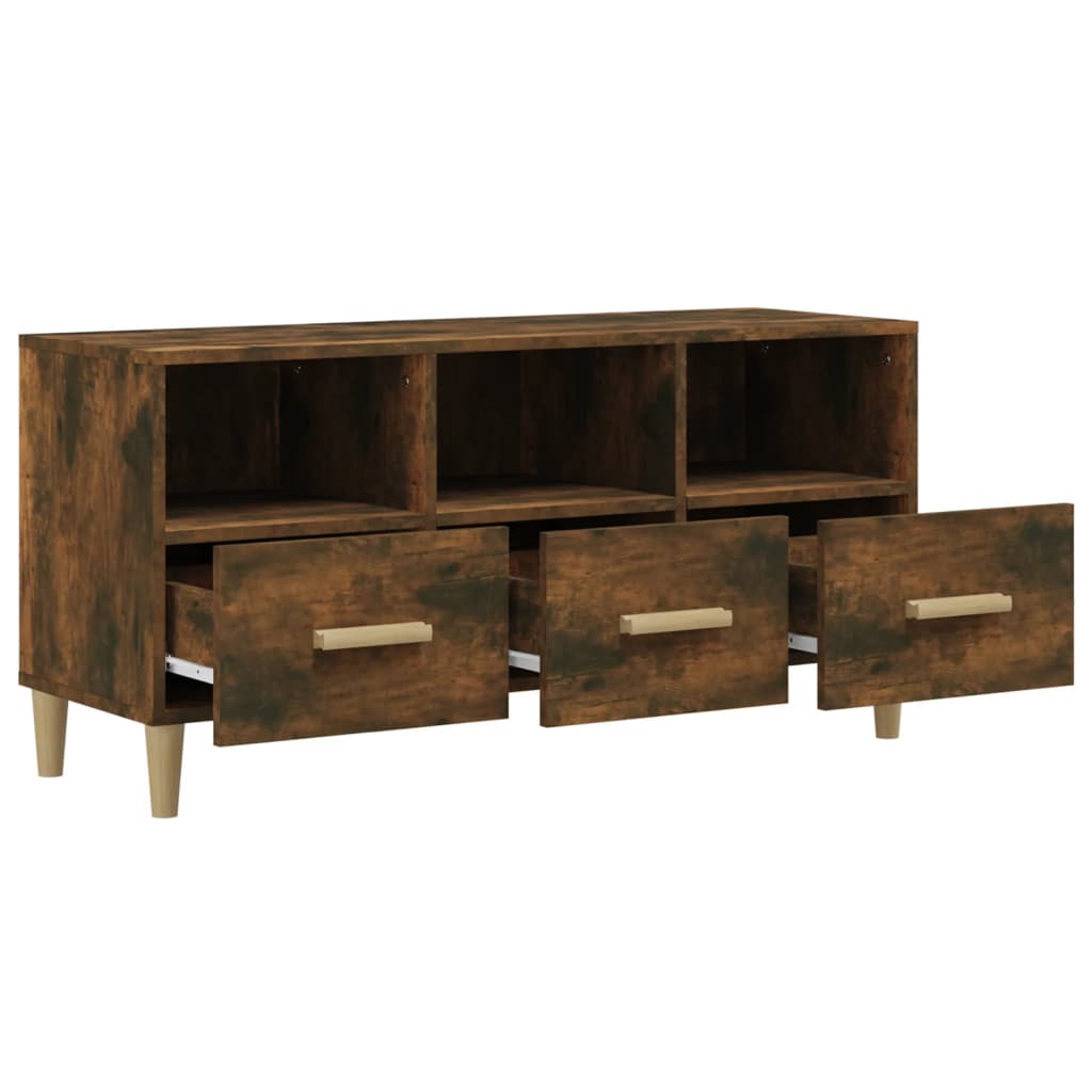 TV-Schrank Räuchereiche 102x36x50 cm Holzwerkstoff