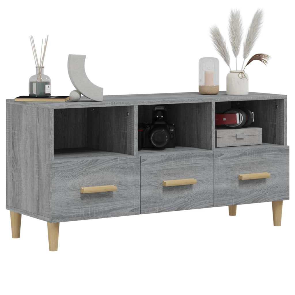 TV-Schrank Grau Sonoma 102x36x50 cm Holzwerkstoff