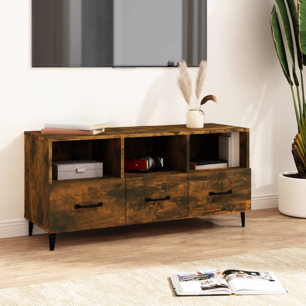 TV-Schrank Räuchereiche 102x35x50 cm Holzwerkstoff