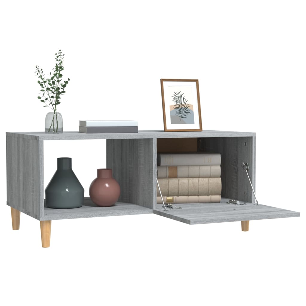 Couchtisch Grau Sonoma 89,5x50x40 cm Holzwerkstoff