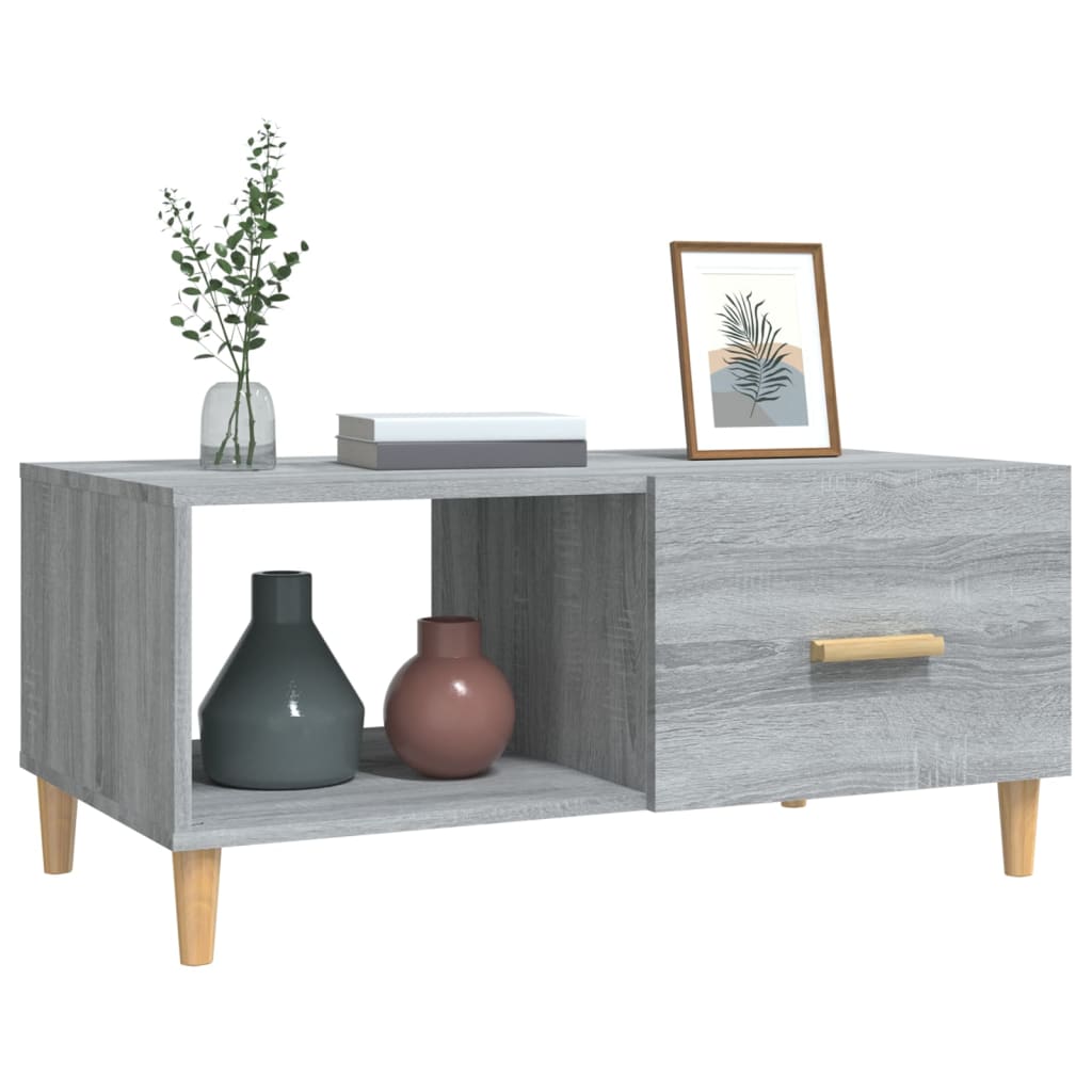 Couchtisch Grau Sonoma 89,5x50x40 cm Holzwerkstoff