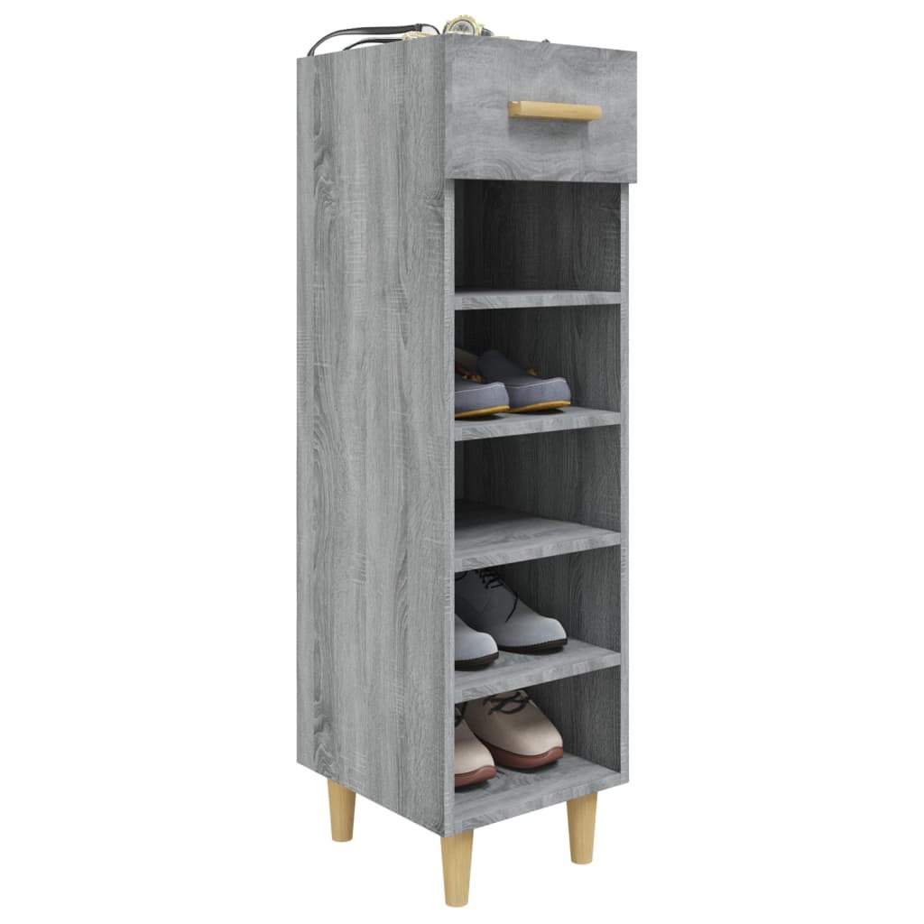 Schuhschrank Grau Sonoma 30x35x105 cm Holzwerkstoff