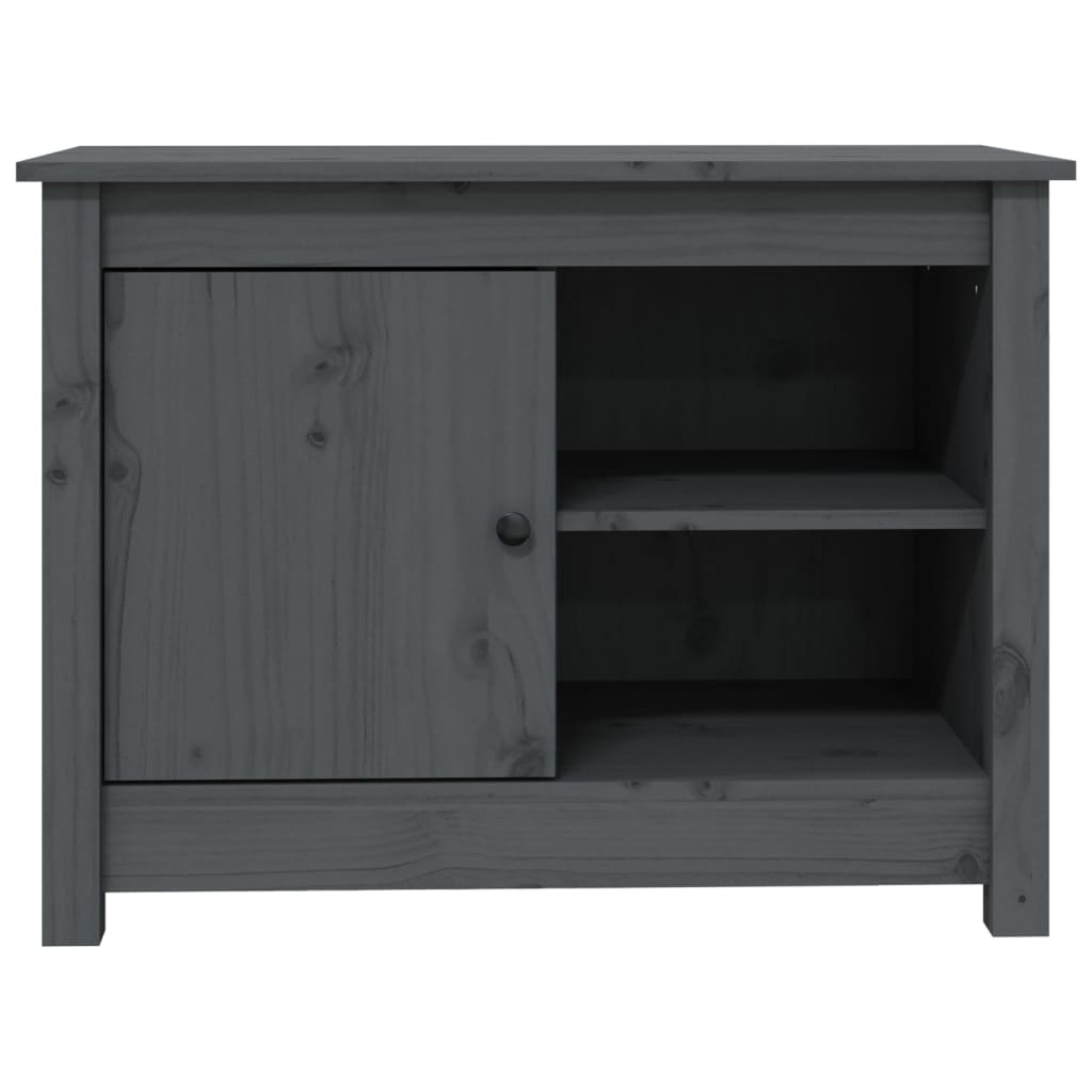 TV-Schrank Grau 70x36,5x52 cm Massivholz Kiefer