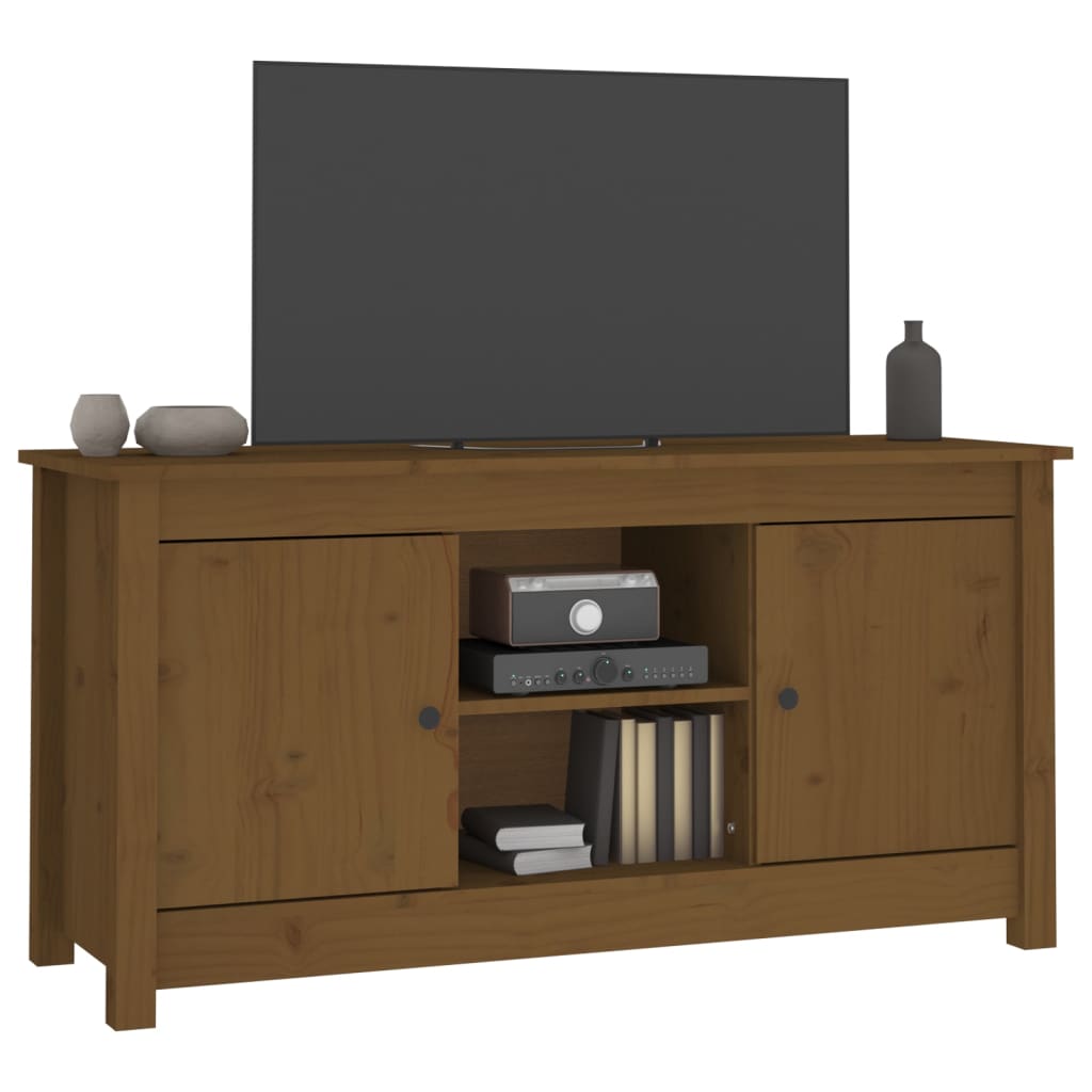 TV-Schrank Honigbraun 103x36,5x52 cm Massivholz Kiefer