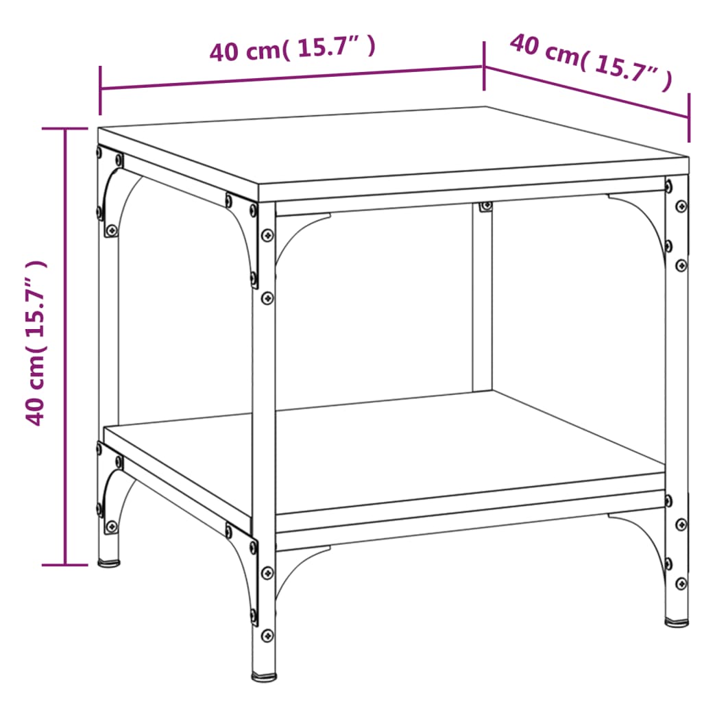 Beistelltische 2 Stk. Grau Sonoma 40x40x40 cm Holzwerkstoff