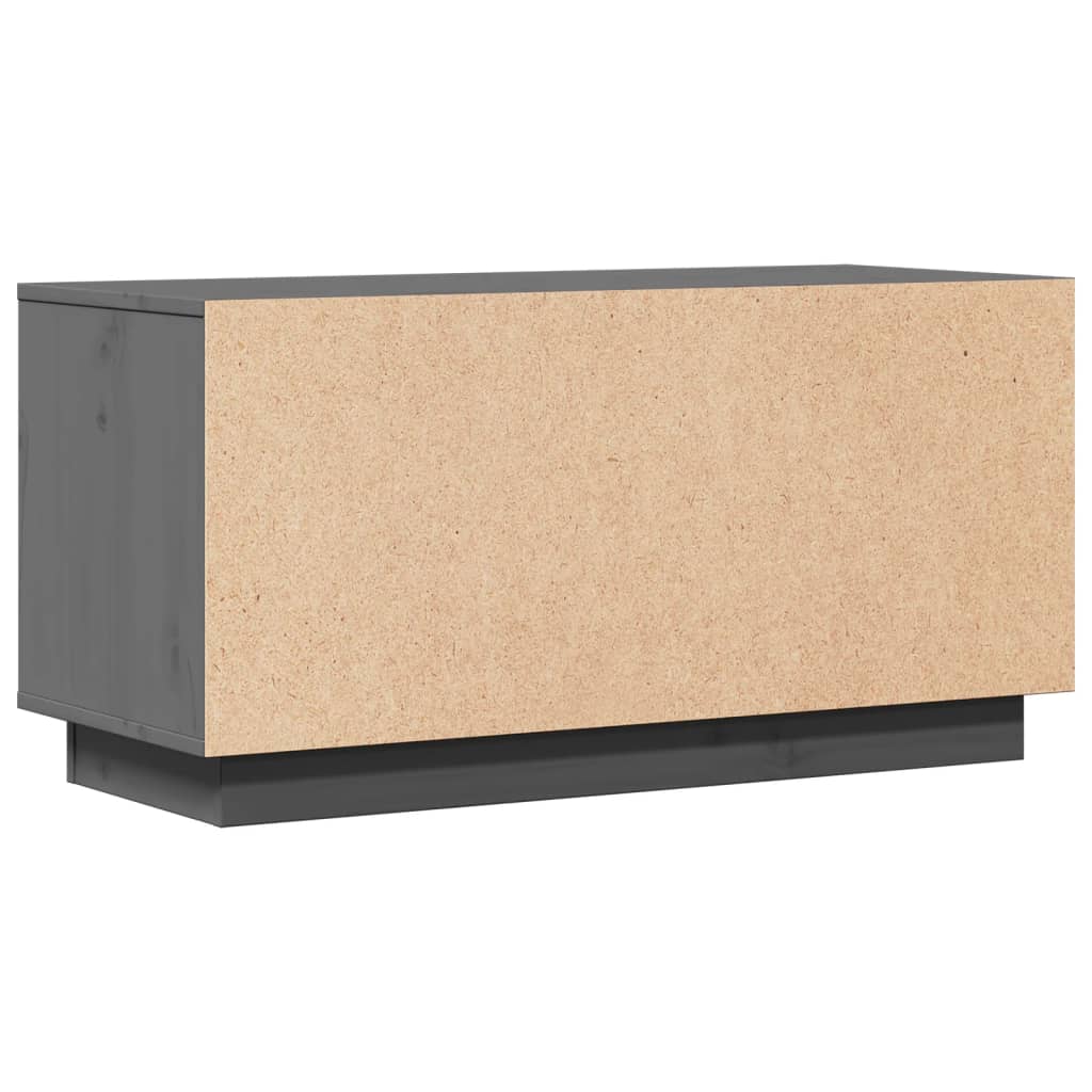 TV-Schrank Grau 80x34x40 cm Massivholz Kiefer