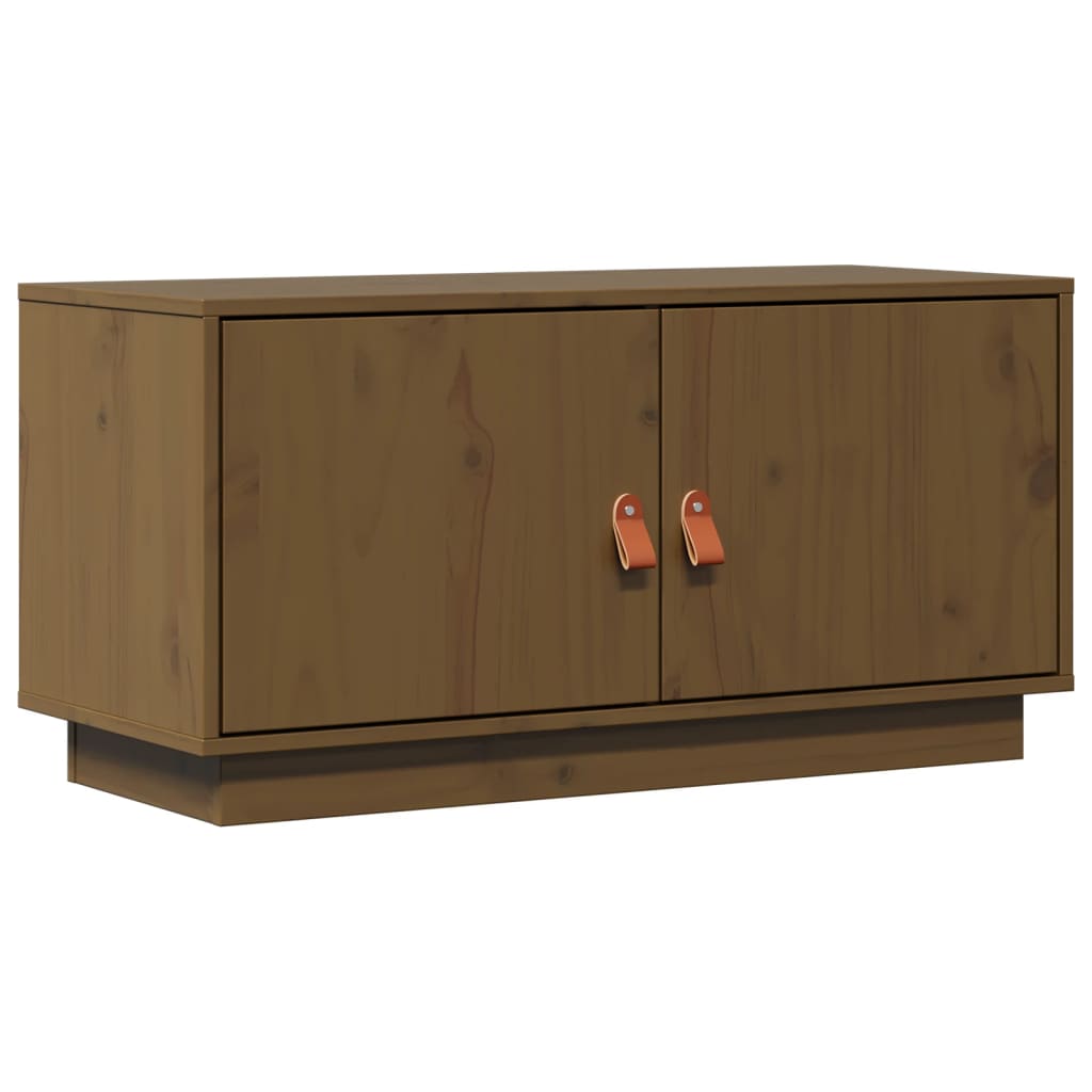 TV-Schrank Honigbraun 80x34x40 cm Massivholz Kiefer