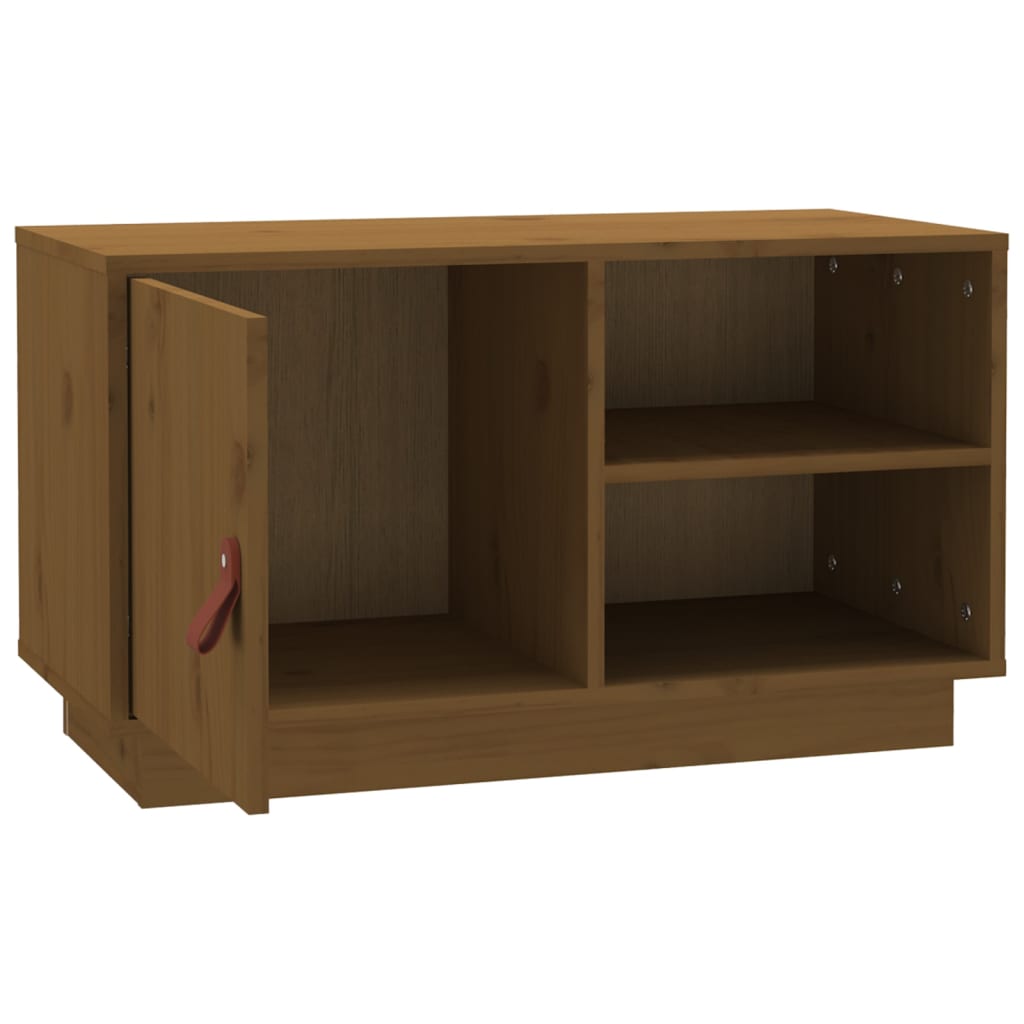 TV-Schrank Honigbraun 70x34x40 cm Massivholz Kiefer