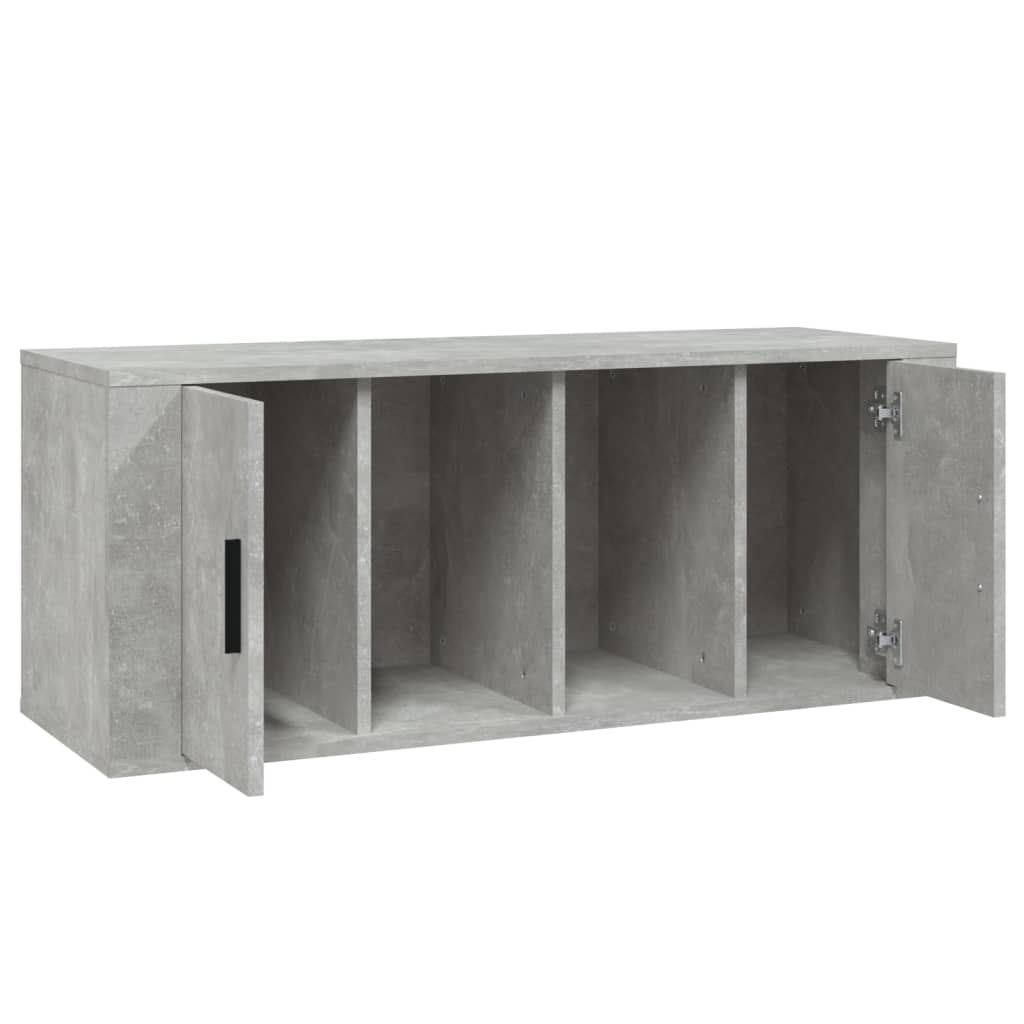 TV-Schrank Betongrau 100x35x40 cm Holzwerkstoff