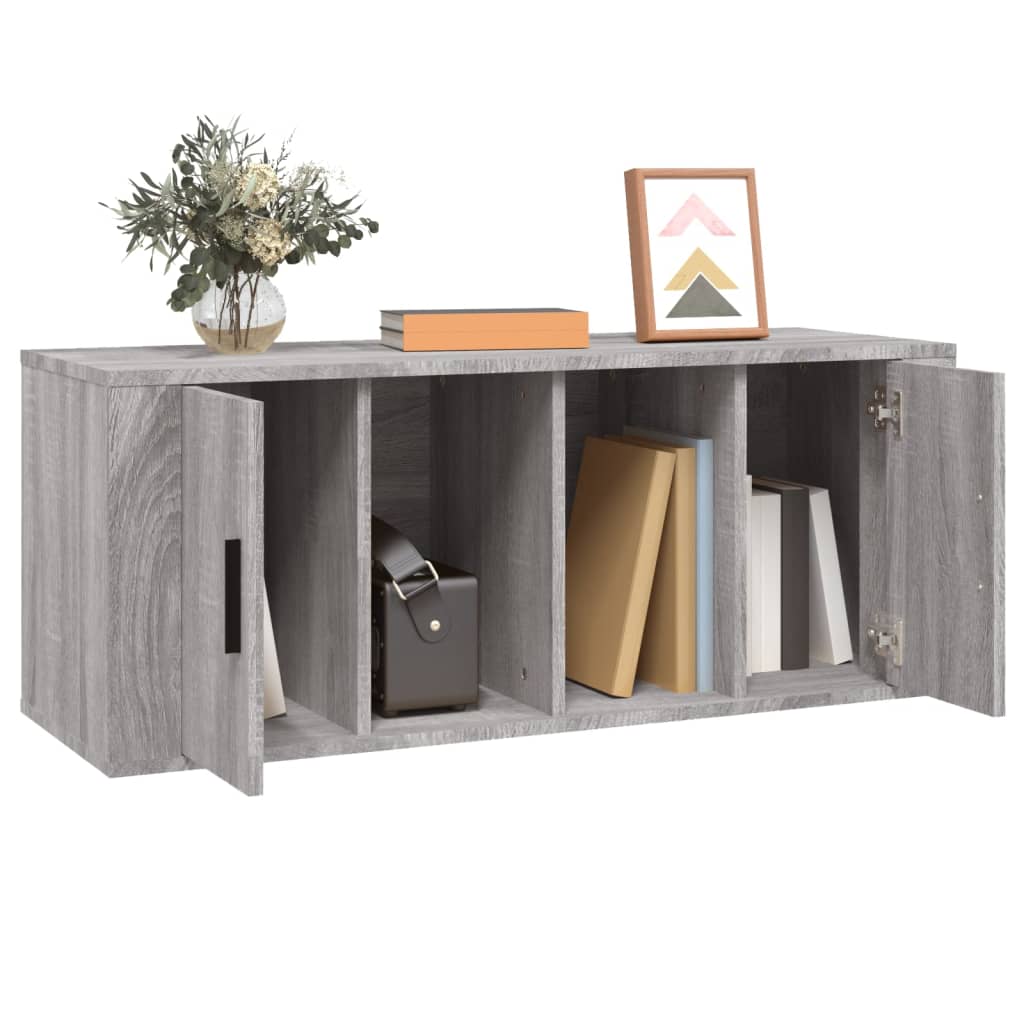 TV-Schrank Grau Sonoma 100x35x40 cm Holzwerkstoff